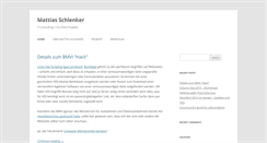 Desktop Screenshot of mattiasschlenker.de