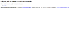 Desktop Screenshot of cdprojekte.mattiasschlenker.de