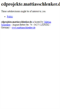 Mobile Screenshot of cdprojekte.mattiasschlenker.de