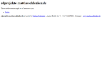 Tablet Screenshot of cdprojekte.mattiasschlenker.de
